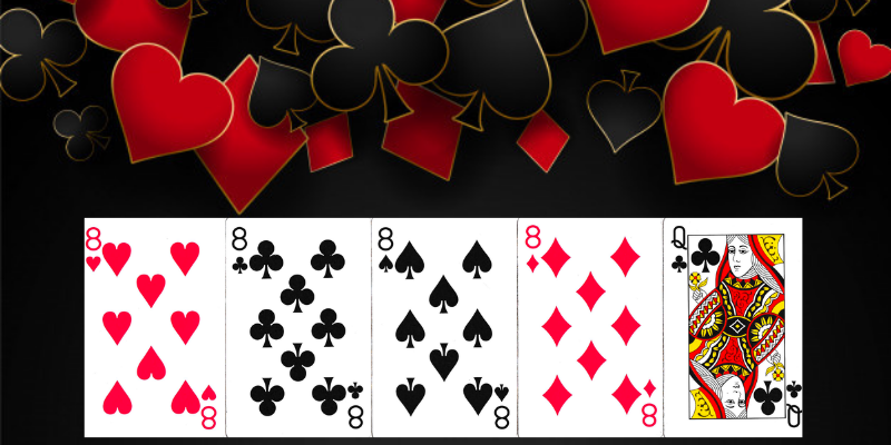 Pokerikorttiyhdistelmät - neljä samanlaista