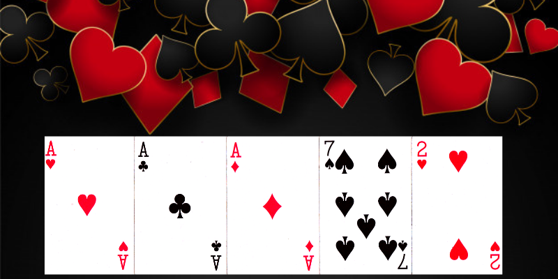 Pokerisäännöt - kolme samanlaista